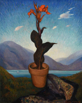 Still Life with View of the Lake