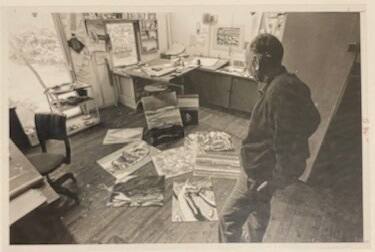 Phil Dike in Forbes Ave. Studio