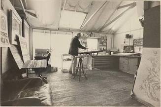 Phil Painting on Table