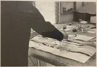 Phil Dike Working on a Coastal Scene