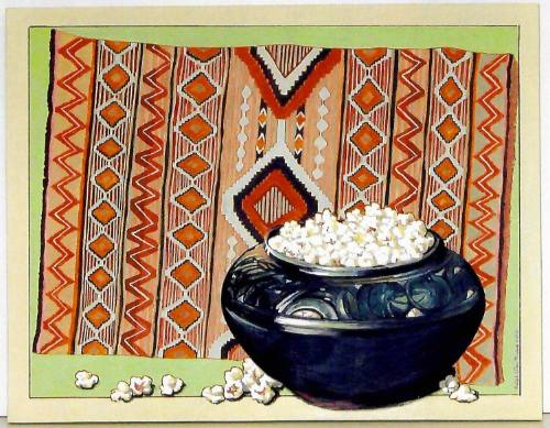 Navajo Serape with Popcorn