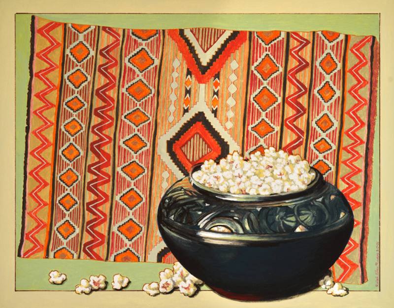 Navajo Serape with Popcorn