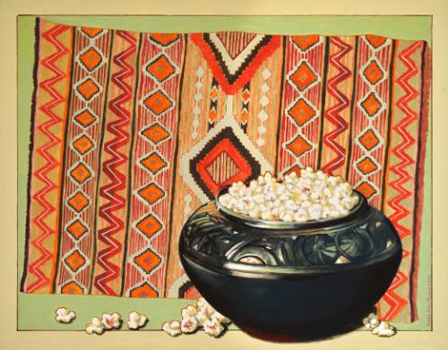 Navajo Serape with Popcorn