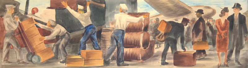 Mural Study - Burbank Post Office