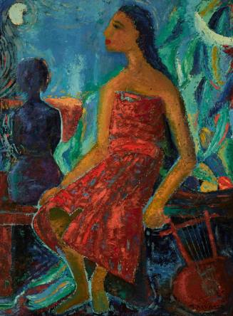 Woman Looking at the Moon